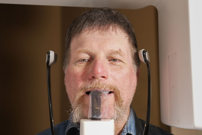 man getting cbct